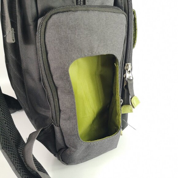 Eddie Bauer First Adventure Baby Diaper Bag Backpack Grey/Green w/changing mat - Picture 3 of 15